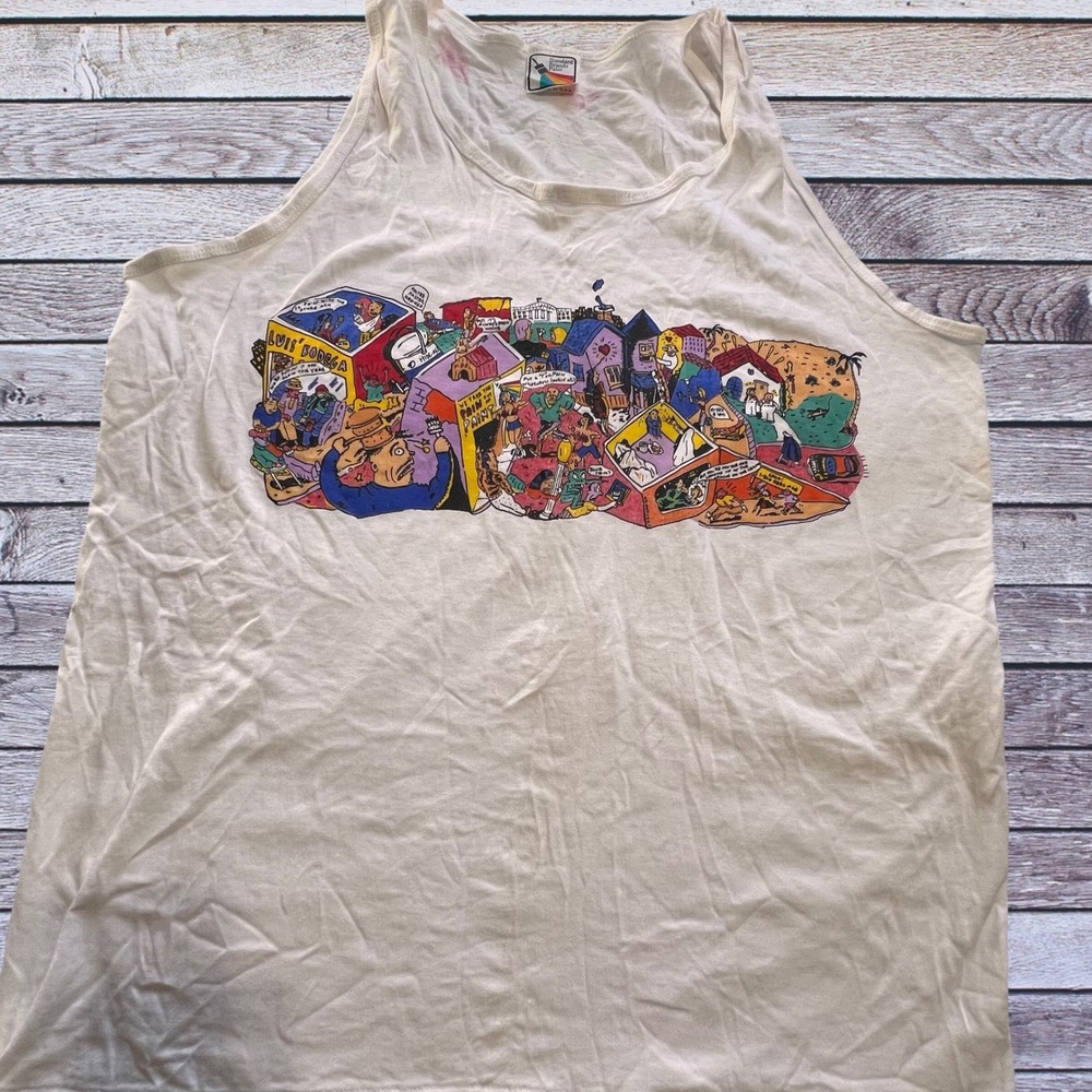 Standard Brands Paint Large Tank Top Mens White Good Vintage Graphic Bodega USA